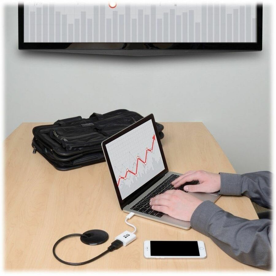 Eaton Tripp Lite Series USB 3.2 Gen1 Type-C to HDMI 4K Adapter with Alternate Mode - DP 1.2, White Eaton Tripp Lite Series USB 3.2 Gen1 Type-C to HDMI 4K Adapter with Alternate Mode - DP 1.2, White